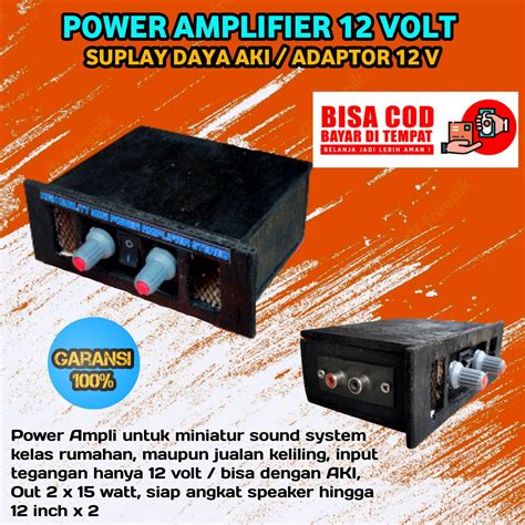 Power Amplifier 12 Volt Stereo Rakitan Miniatur Sound Sistem V Lazada