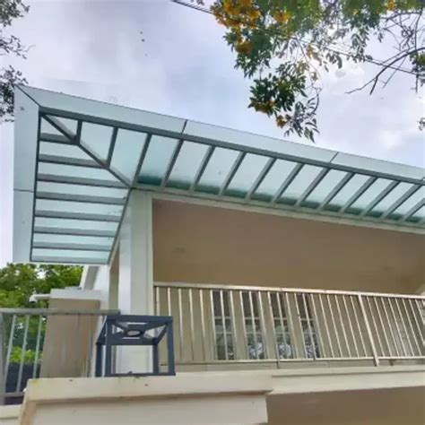 Toughened Glass Pergola Work For Roof Crystal India