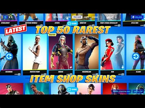 Top 50 RAREST Item Shop Skins Showcase Fortnite YouTube