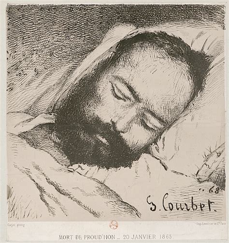 Mort De Proudhon By Courbet January Category Drawings By