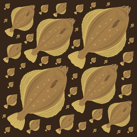 Fresh Flounder Flatfish Vector Illustration For Graphic Design And