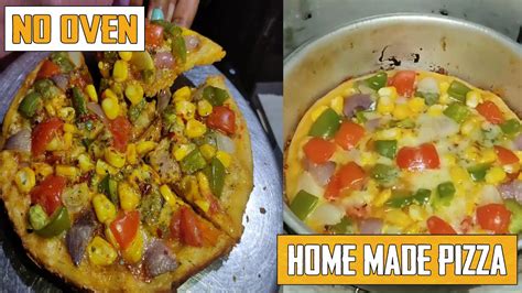 Cheese Burst And Vegetable Loaded Pizza No Oven Only Kadhai