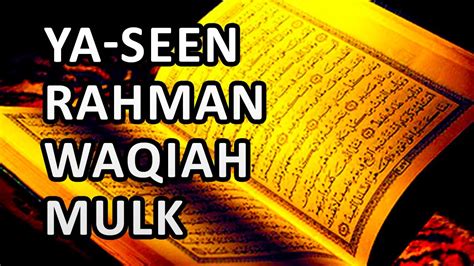 Surah YASEEN RAHMAN WAQIAH MULK BEAUTIFUL Quran Recitation For