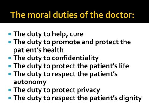 Ppt Medical Ethics Professionalism And Doctor Patient Relationship