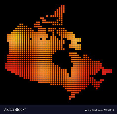 Dot Fire Canada Map Royalty Free Vector Image Vectorstock