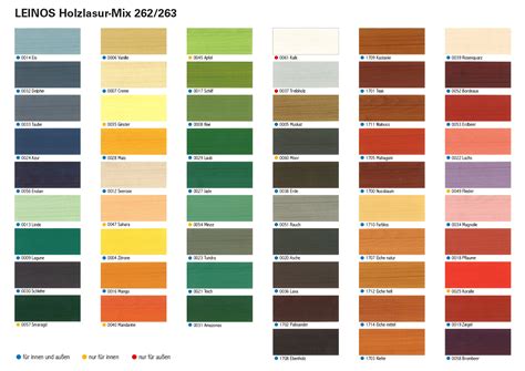 Holzlasur Mix für außen 262 LEINOS Naturfarben Öle und Farben von