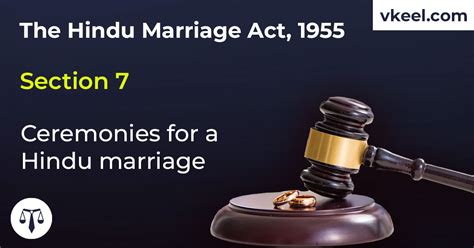 Section 7 Hindu Marriage Act 1955 Ceremonies For A Hindu Marriage