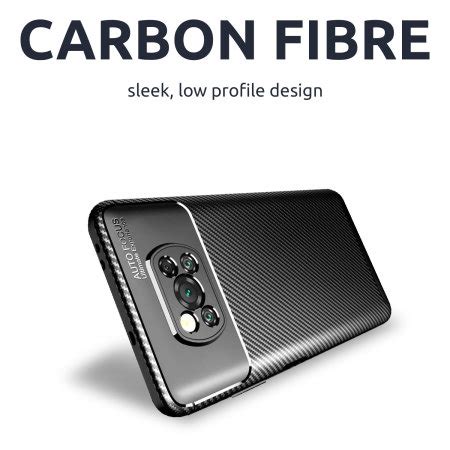 Olixar Carbon Fibre XiaoMi Poco X3 NFC Case Black