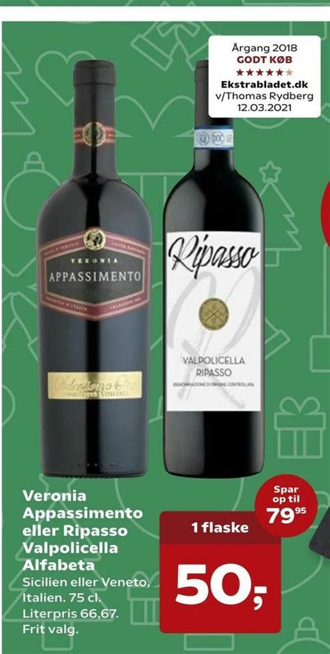 Veronia Appassimento Eller Ripasso Valpolicella Alfabeta Tilbud Hos