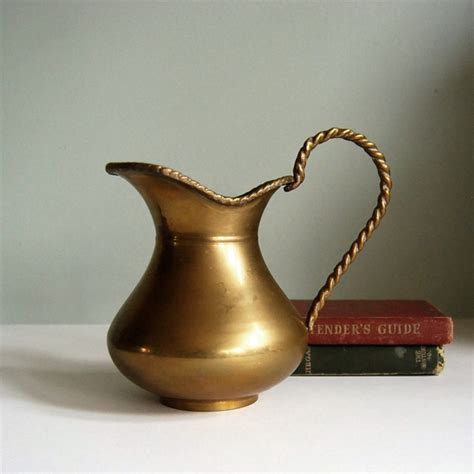 Vintage Brass Pitcher Etsy