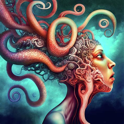 Surreal Hybrid Creature 01 Octopus And Human Digital Art By Matthias