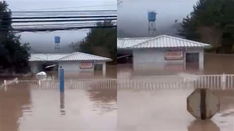 Sistema Frontal Hospital De Licantén Quedó Bajo El Agua Tras Desborde