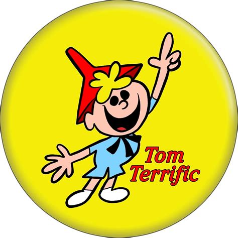 Captain Kangaroo Tom Terrific Drawing 125 Button