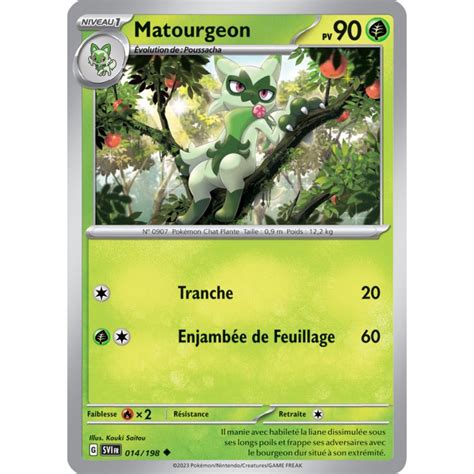 Matourgeon Pv 90 014 198 Carte Peu Commune Reverse Écarlate et Violet