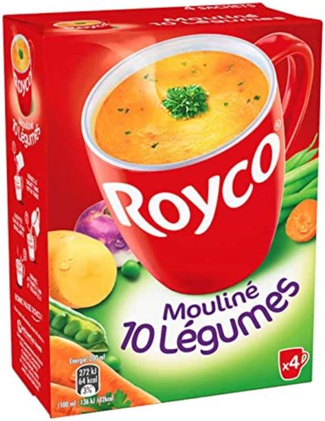 Royco Soupe instantanée mouliné 10 légumes Les 4 sachets 80g