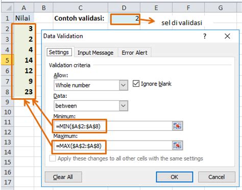 Cara Menggunakan Data Validation Di Excel Artikel Blog