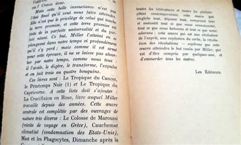 Tropique Du Capricorne By Miller Henry Muy Bien Encuadernación De