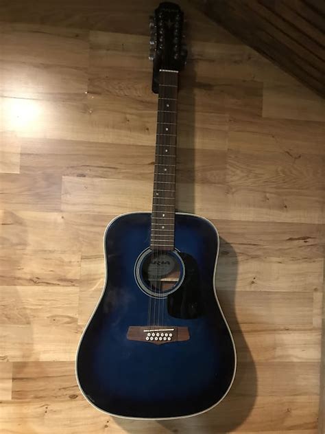 Aria Aw 75 Tbls 12 String Acoustic 2000s Blue Burst Reverb