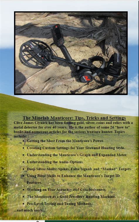 The Minelab Manticore: Tips, Tricks and Settings (V.620.0+73) | Clive's ...