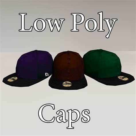 Low Poly Caps Modelo 3d 5 Max Obj Unknown Free3d