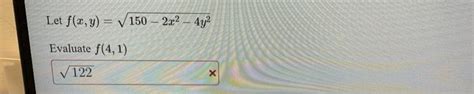 Solved Let Fxy150−2x2−4y2 Evaluate F41score On Last