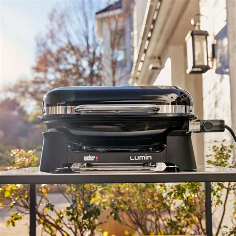 Weber Lumin Portable 1560 Watt Electric Grill Black 92010901 BBQGuys