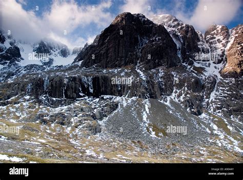 Ben Nevis North Face Cloud Snow Stock Photo Alamy