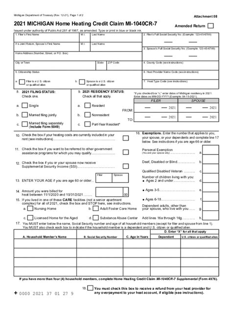 2021 2025 Form Mi Mi 1040cr 7 Fill Online Printable Fillable Blank