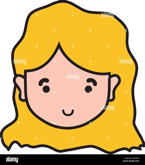 Avatar Girl Head With Hairstyle Design Vector Illustration Stock Vector