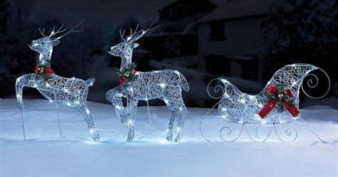 Reindeer And Sleigh LED Outside Christmas Light Set 19 99 Studio