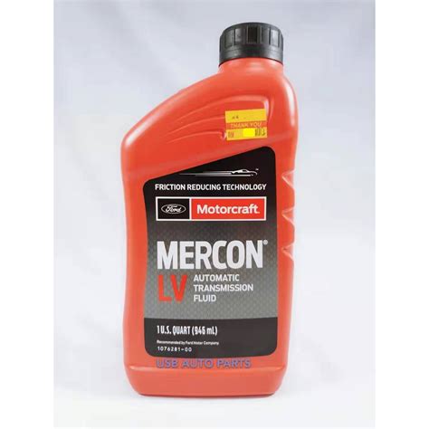 Original Ford Motorcraft Mercon LV Automatic Transmission Fluid ATF Auto Gearbox Oil Transfer ...