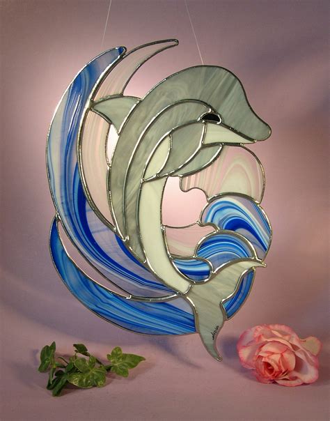 Stained Glass Dolphin Etsy