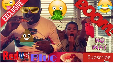 Red Food vs Blue Food Challenge - YouTube