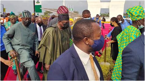 Amid Apc Crisis Amosun Joins Abiodun To Welcome Buhari In Ogun [photos