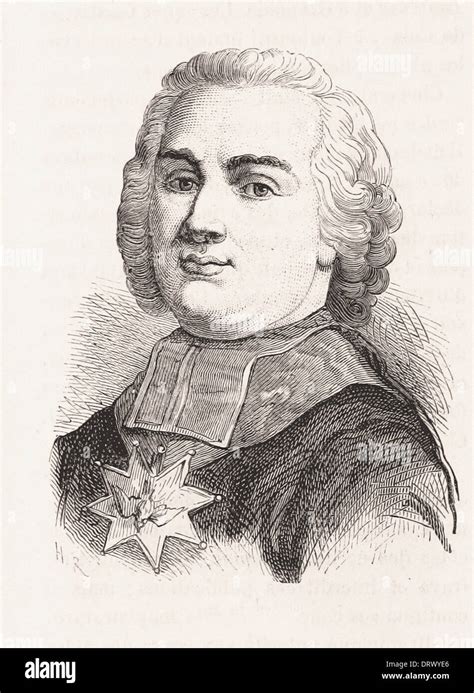 Portrait Of La Chalotais French Engraving Xix Th Century Stock Photo