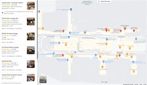 Terminal C Map Iah Bush Airport