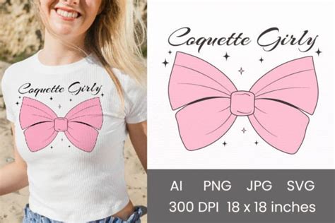 Coquette Pink Bow Sublimation Graphic By Cute Favorite Designs