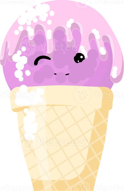 Ice Cream In A Glass Kawaii Ice Cream Character 22102269 Png