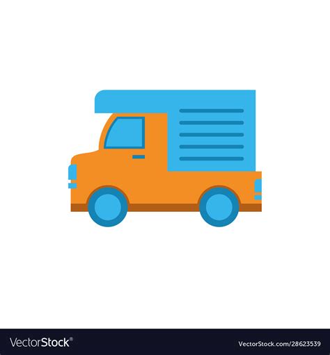 Isolated delivery truck design Royalty Free Vector Image