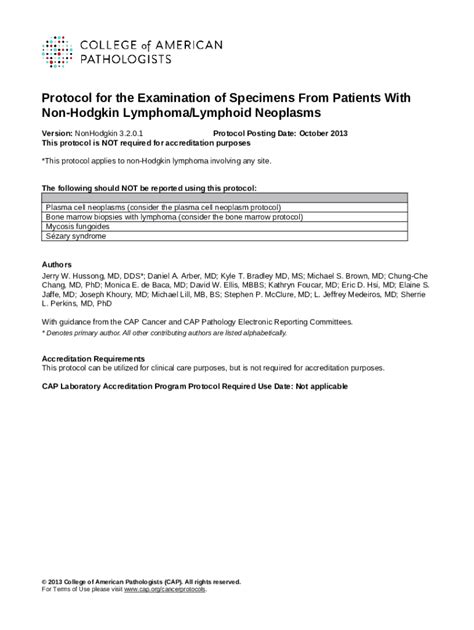 Protocol For The Examination Of Specimens FromExamination Of Doc