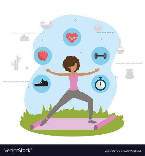 Health Fitness Cartoon Royalty Free Vector Image