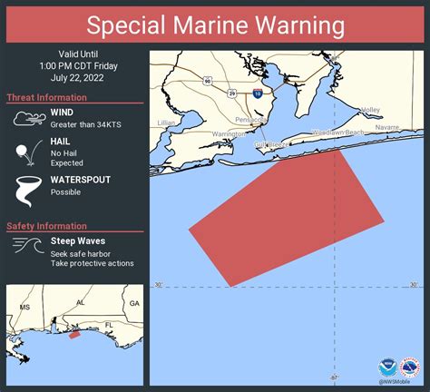 NWS Mobile On Twitter Special Marine Warning Including The Coastal