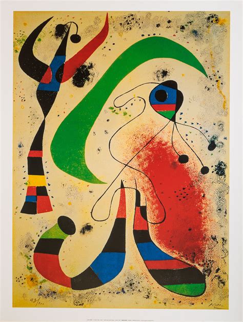 Art Print Joan Miro The Night 1953 Of Dimensions 60 X 80 Cm