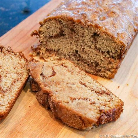 Cinnamon Swirl Bread With Vanilla Glaze 101 Cooking For Two