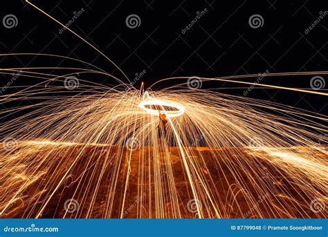 Swirl Lights By Steel Wool Stock Photo Image Of Jerk 87799048