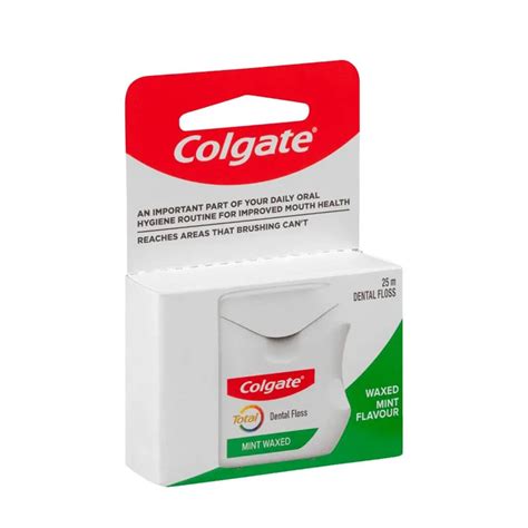 Colgate Total Mint Waxed Dental Floss 25m The House Of Mouth™