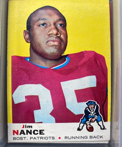 Topps Jim Nance Boston Patriots Nfl Vintage Football Card Ebay