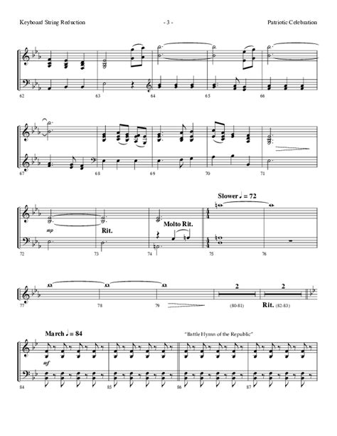 Patriotic Celebration Choral Anthem SATB String Reduction Sheet Music