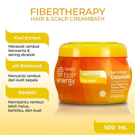 Jual Makarizo Hair Energy Fibertherapy Hair Scalp Creambath Big 500ml