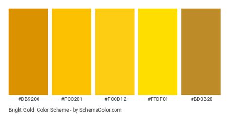 Bright Gold Color Scheme Gold